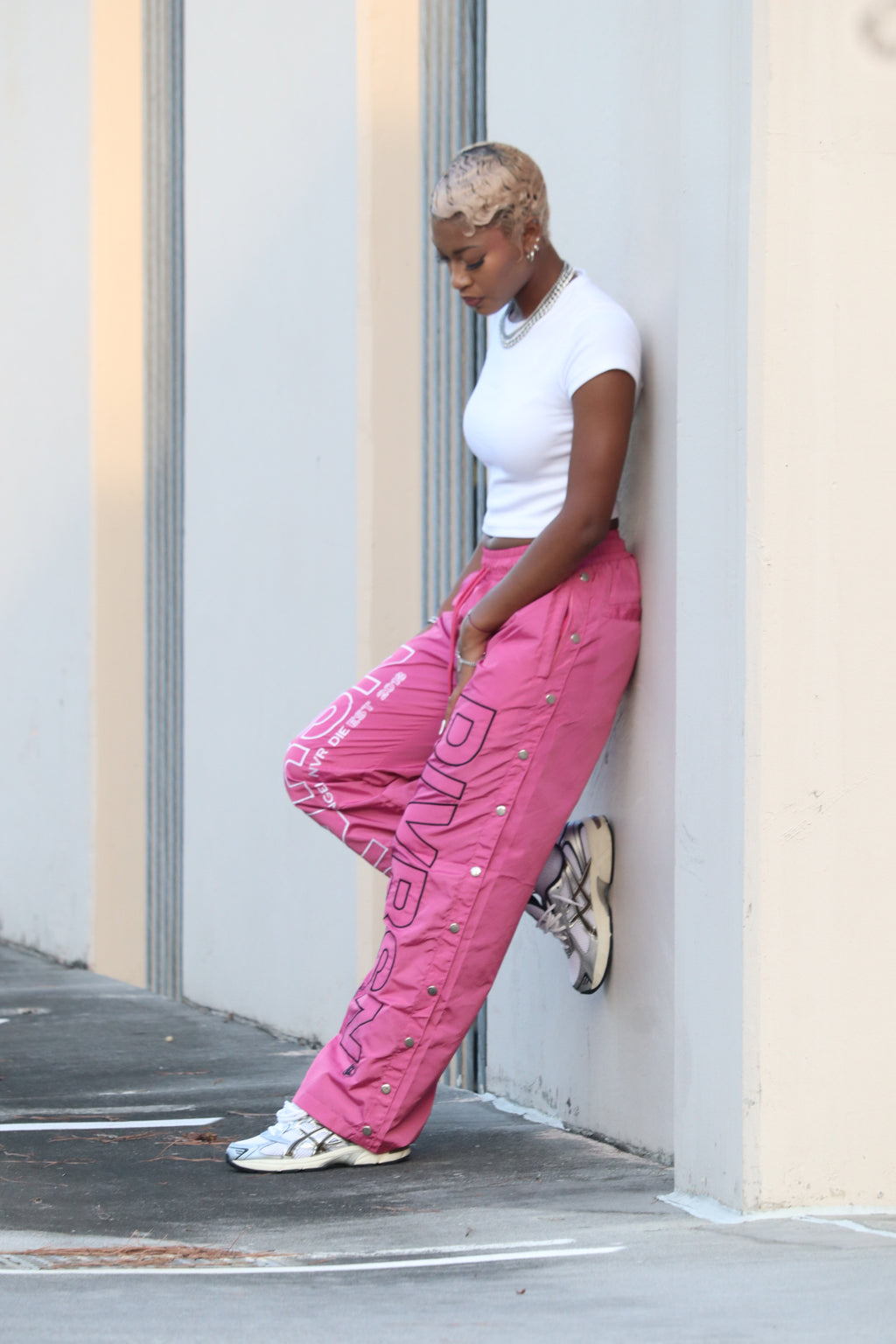 "AND" HOT PINK PANTS