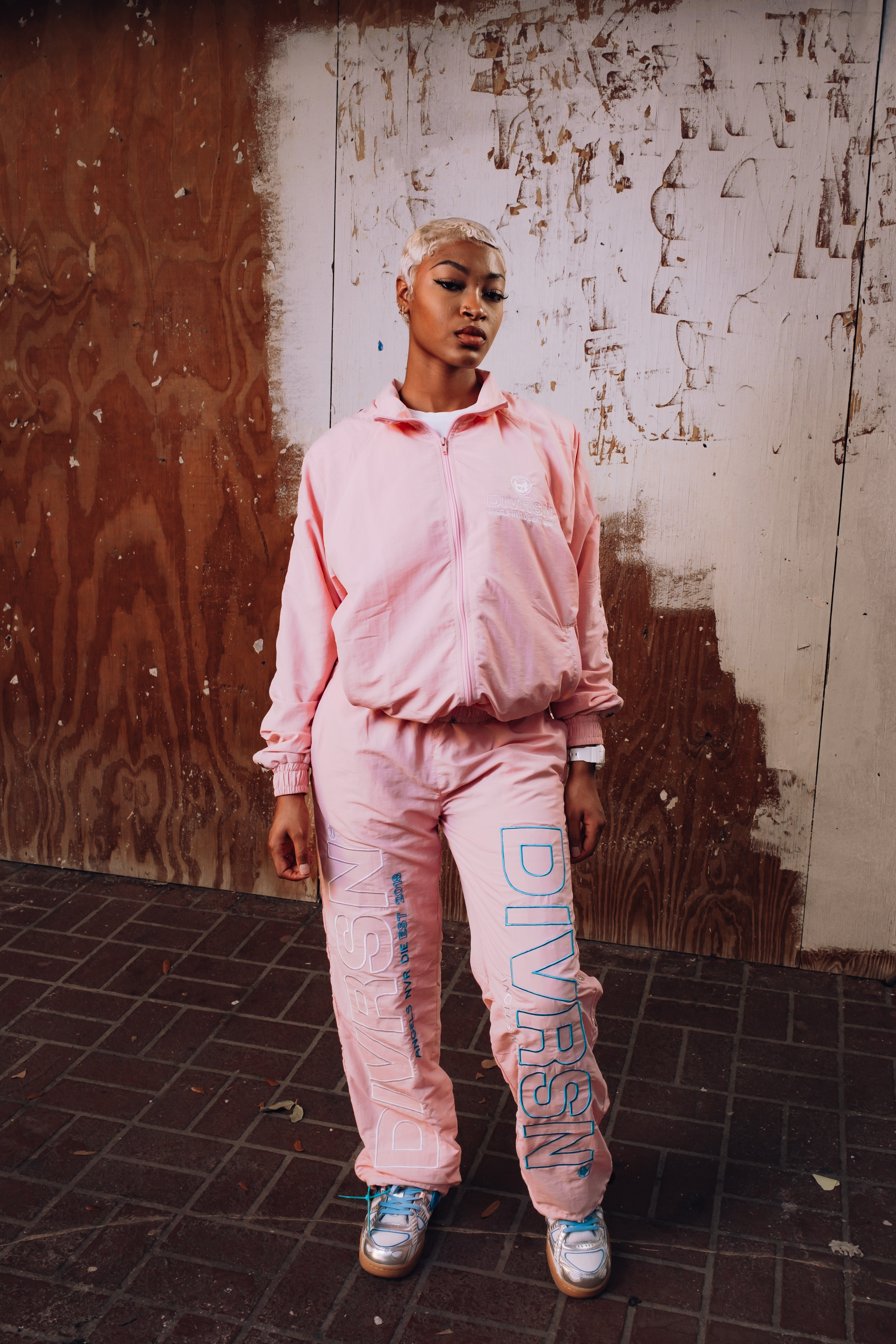 "AND" PINK NYLON PANTS