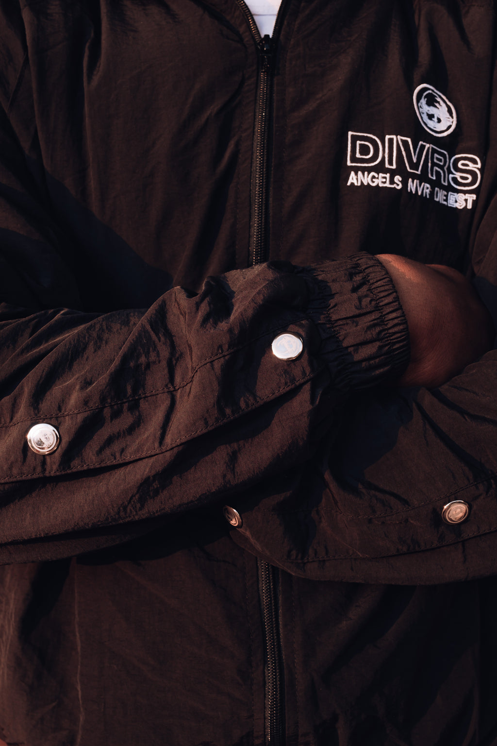 "AND" BLACK NYLON JACKET