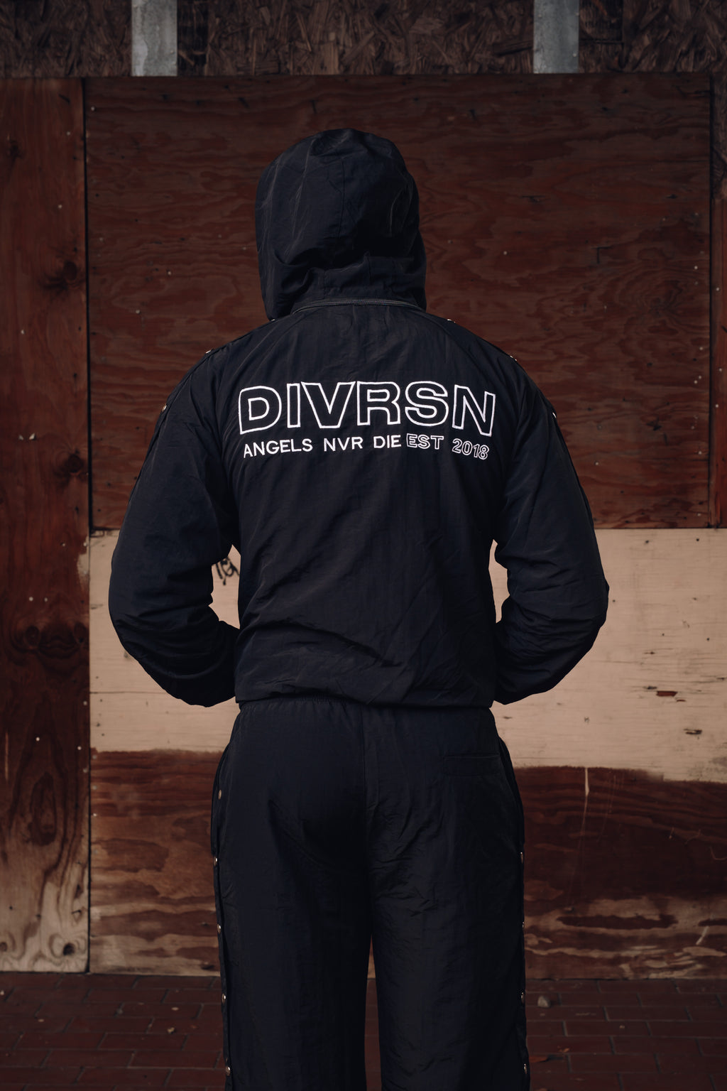 "AND" BLACK NYLON JACKET