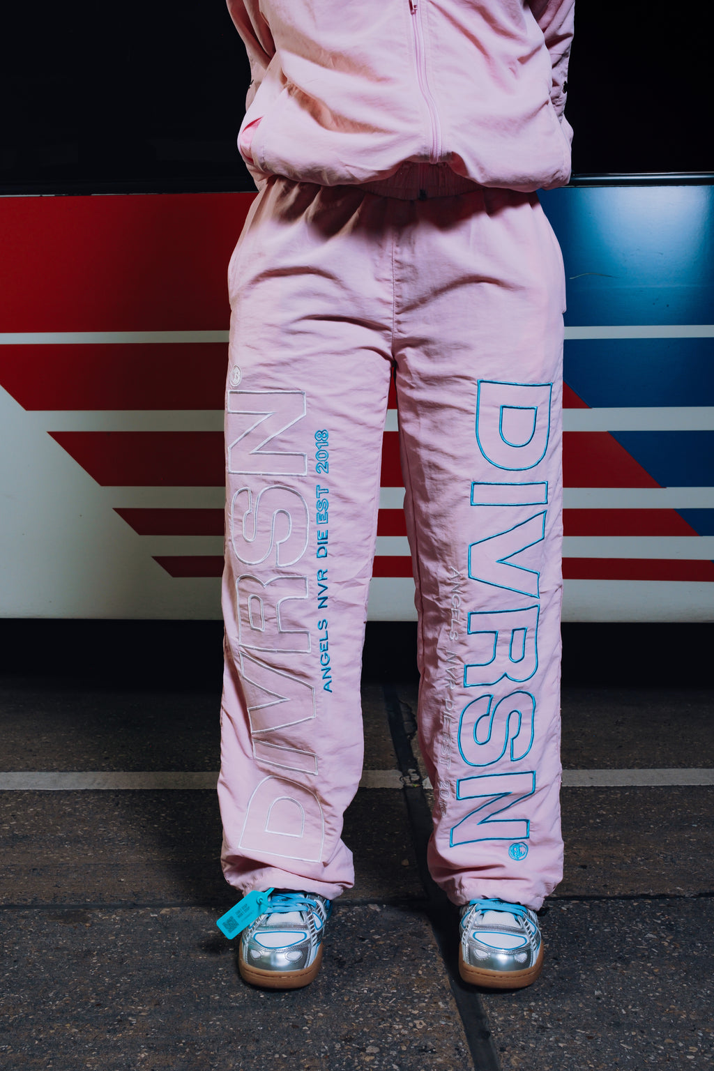 "AND" PINK NYLON PANTS