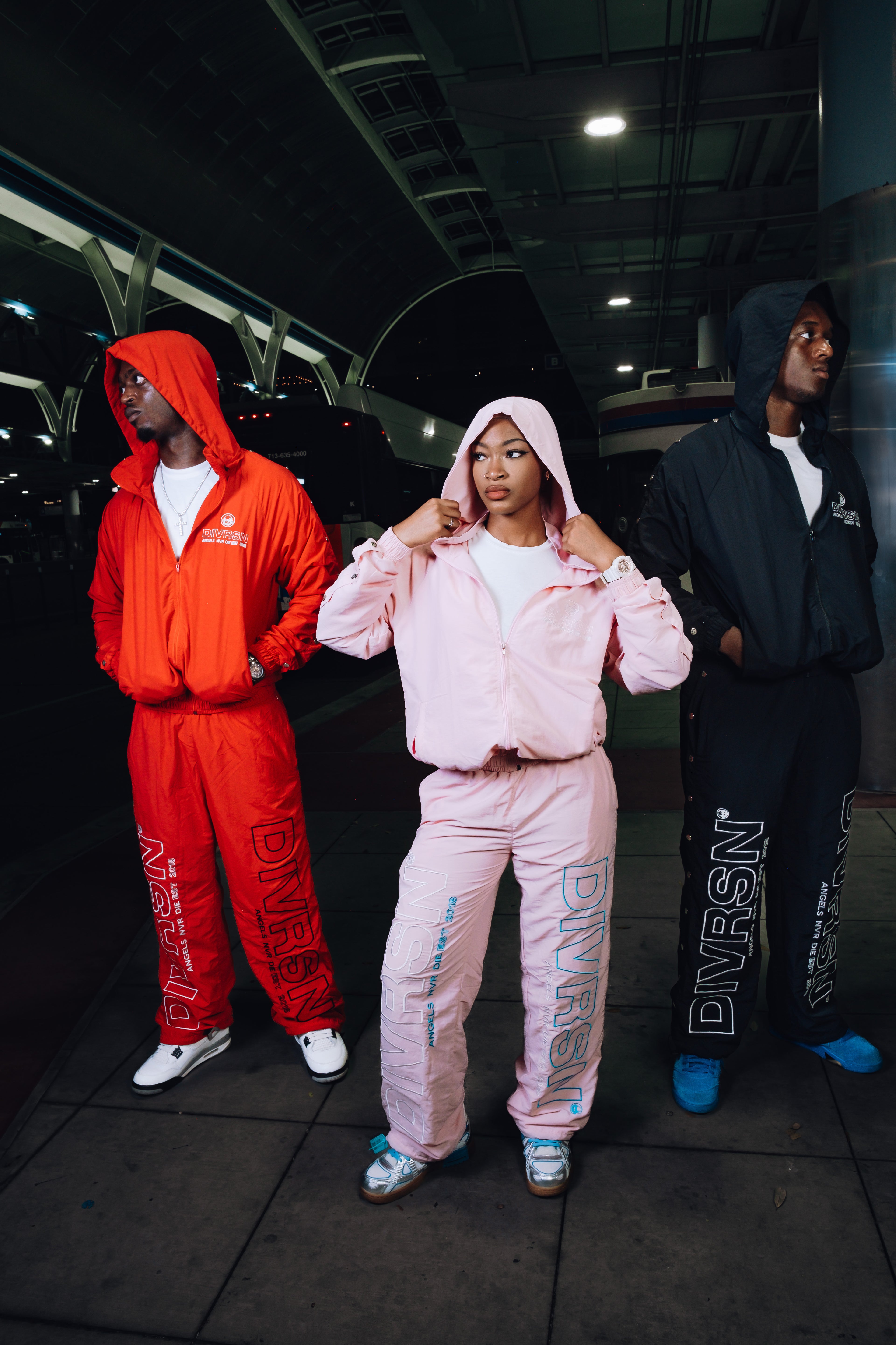 "AND" RED NYLON JACKET